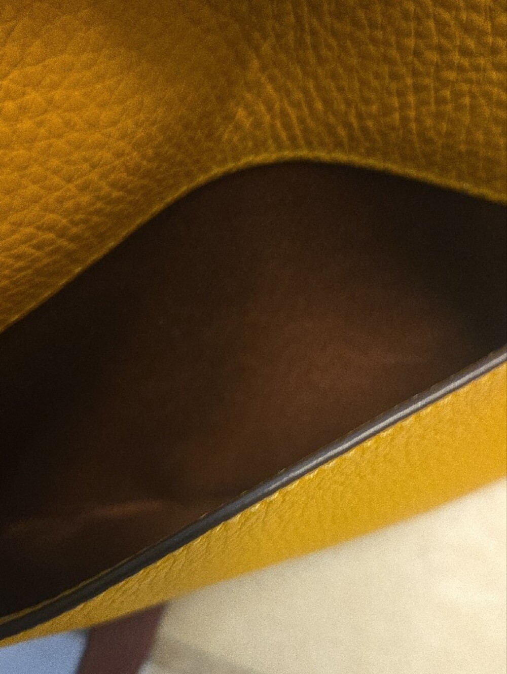 Coach Yellow Pebbled Leather Crossbody with Contrast Strap - Picture 3 of 9